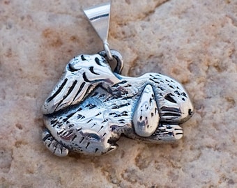 Rabbit Angel Pendant Sterling Silver