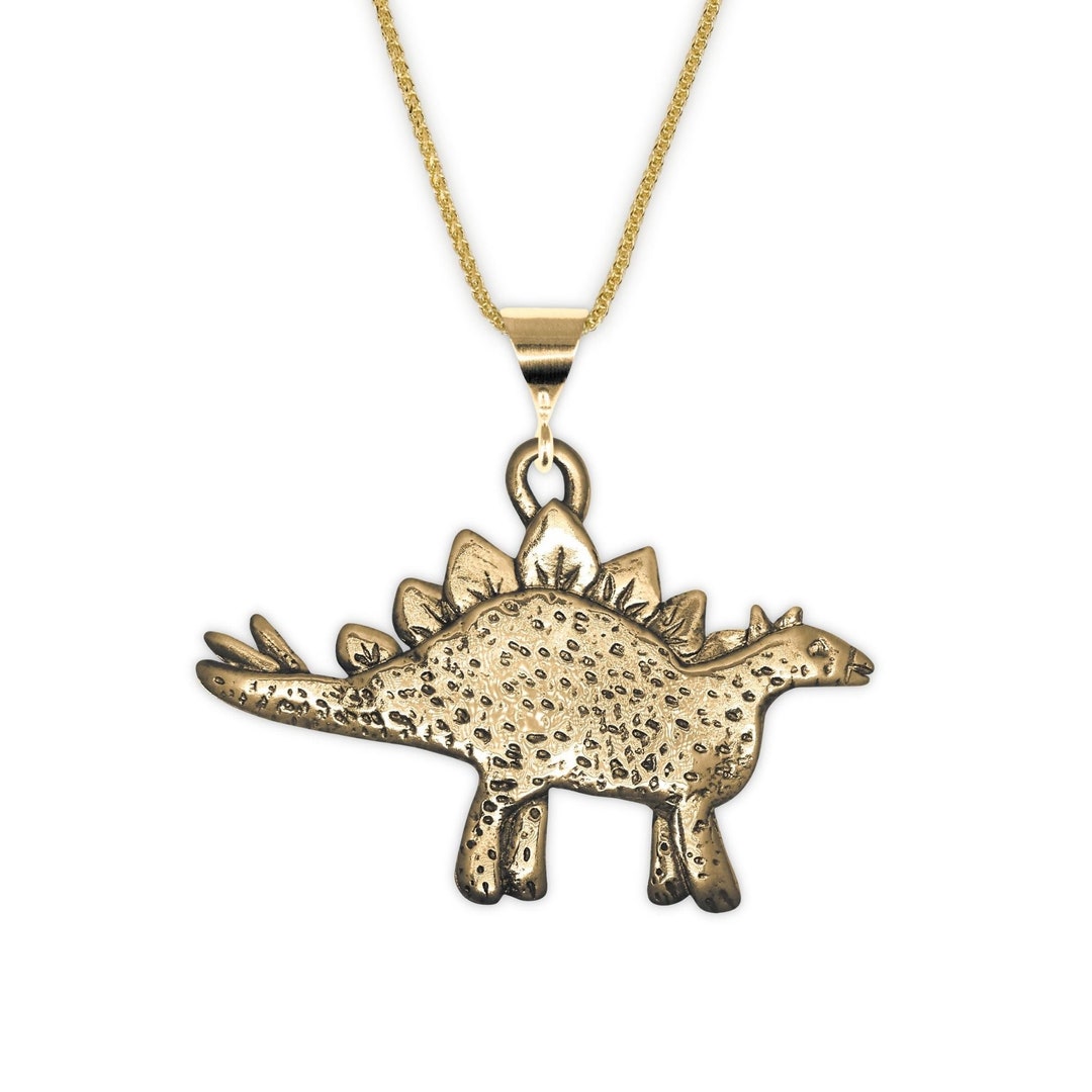 Red Dinosaur Pendant Bracciated Jasper Stegosaurus and 14Kgf Pendant 509258BJG main image 1