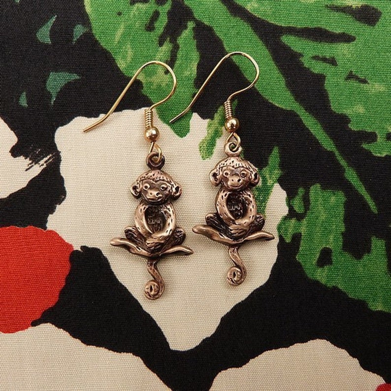 Monkey Earrings Monkey Gifts Monkey Jewelry Etsy