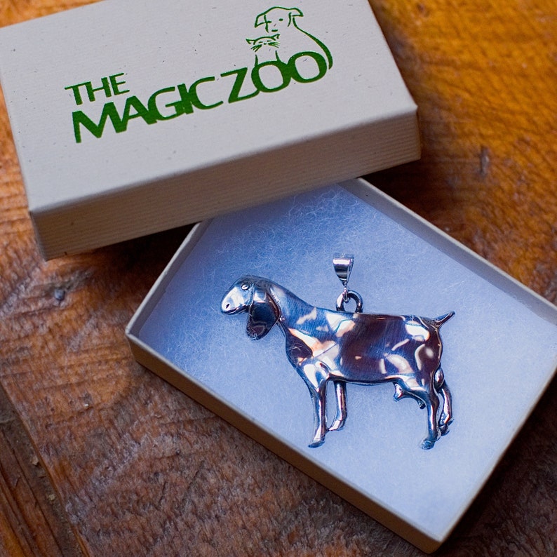 Sterling Silver Nubian Goat Pin by The Magic Zoo