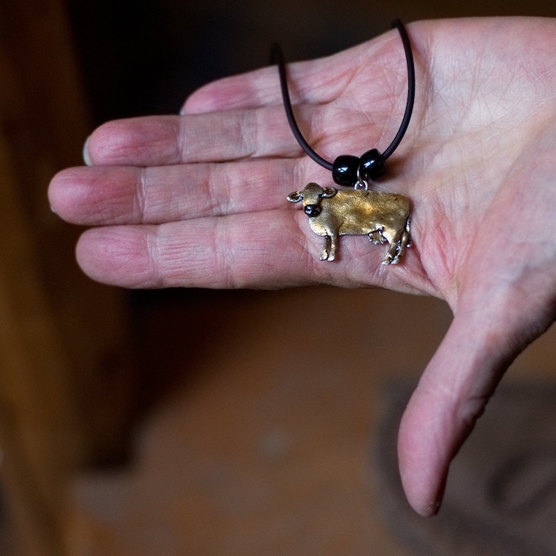 Jersey cow necklace Cow jewelry Dairy cow gifts Etsy