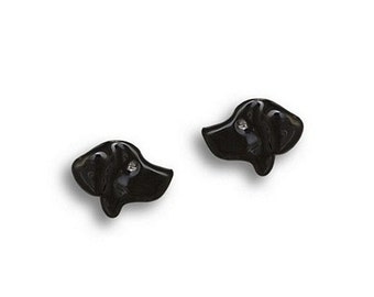 black lab earrings