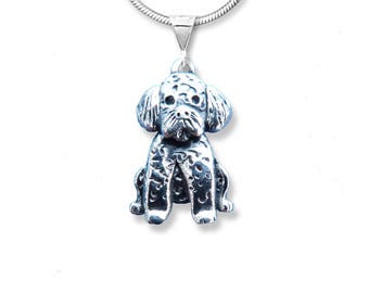 Sterling Silver Portuguese Water Dog Pendant