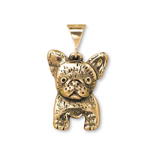 French Bulldog Puppy Pendant in Solid 14K Gold