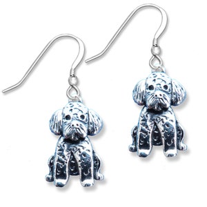 Sterling Silver Portuguese Water Dog Earrings