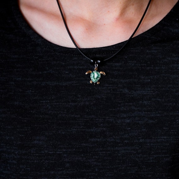 The Magic Zoo Enamel Green Snake Necklace