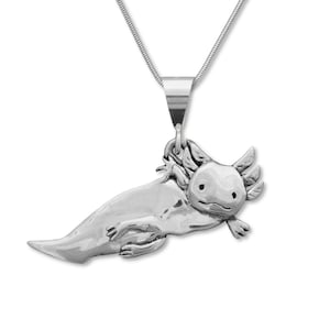 Sterling Silver Axolotl Pendant