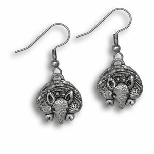 Pewter Armadillo Earrings