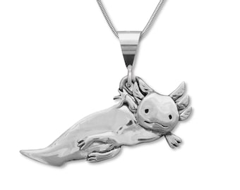 Sterling Silver Axolotl Pendant