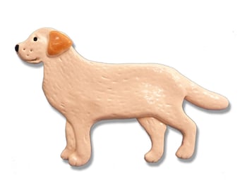 Emaille gele Labrador Retriever broche