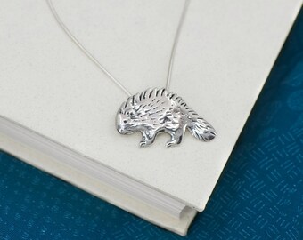 Porcupine Pendant in Sterling Silver