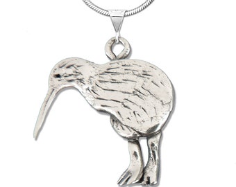 Kiwi Large Pendant in Sterling Silver