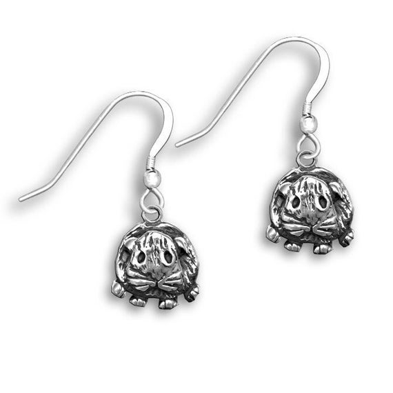 Orecchini a forma di porcellino d'India in argento sterling fatti a mano GP12X-E - Italia