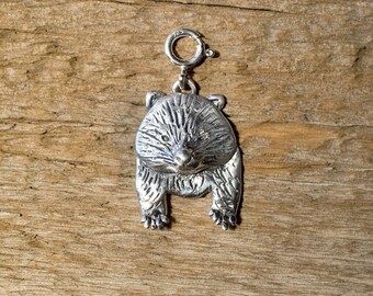 Sterlingzilveren wombat-bedel voor armband sterlingzilver