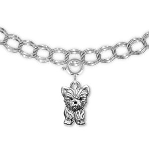 Yorkie Puppy Charm Sterling Silver image 1