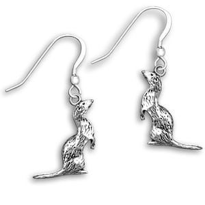 Ferret Earrings Sterling Silver