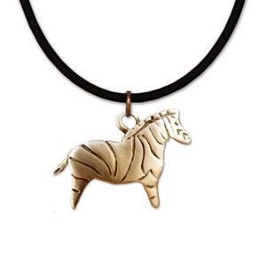 Bronze Zebra Halskette