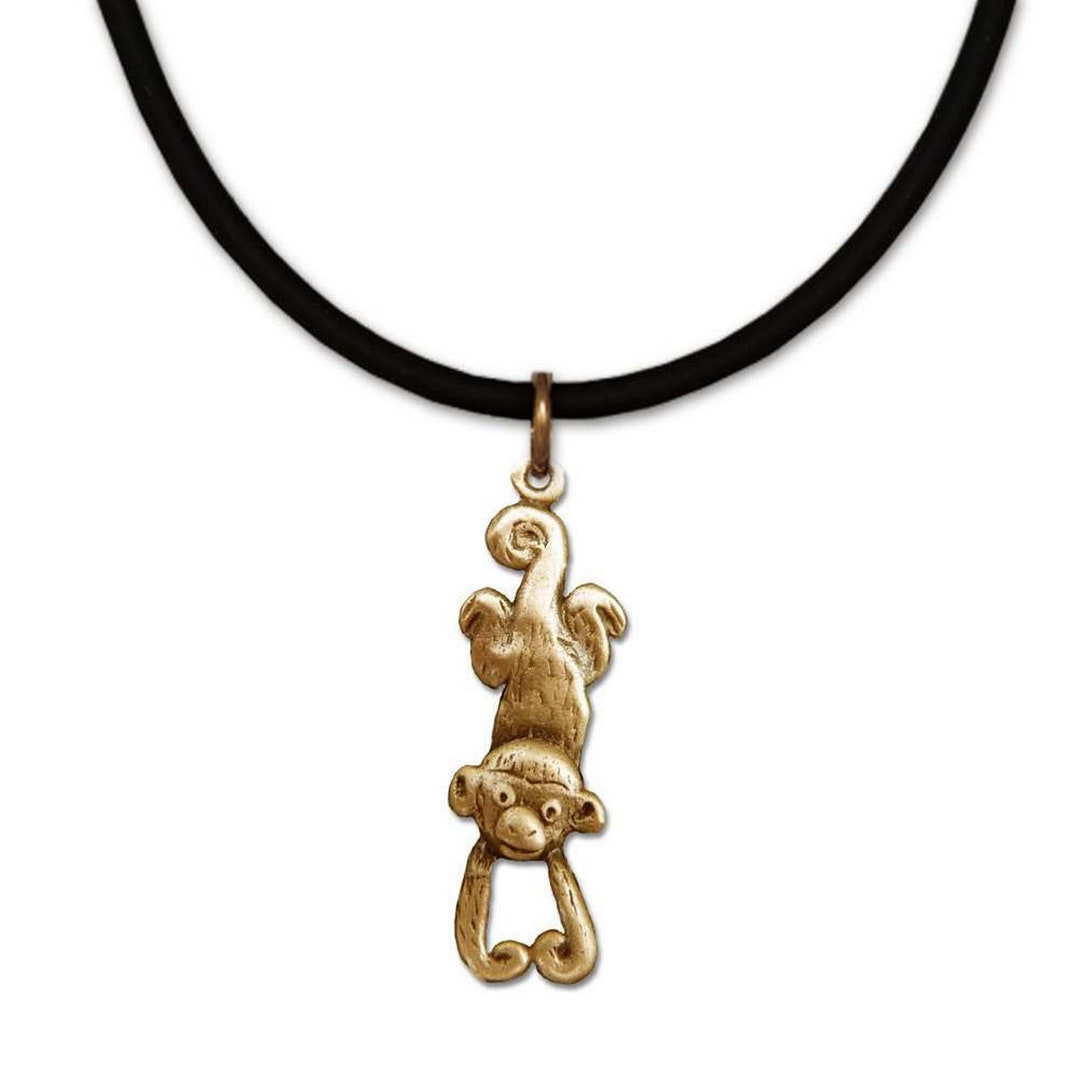 Bronze Monkey Necklace Monkey Gifts Monkey Jewelry Capuchin Etsy