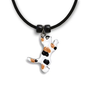 Enamel Calico Cat Necklace