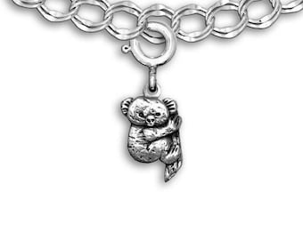 Koala Charm for Bracelet Sterling Silver