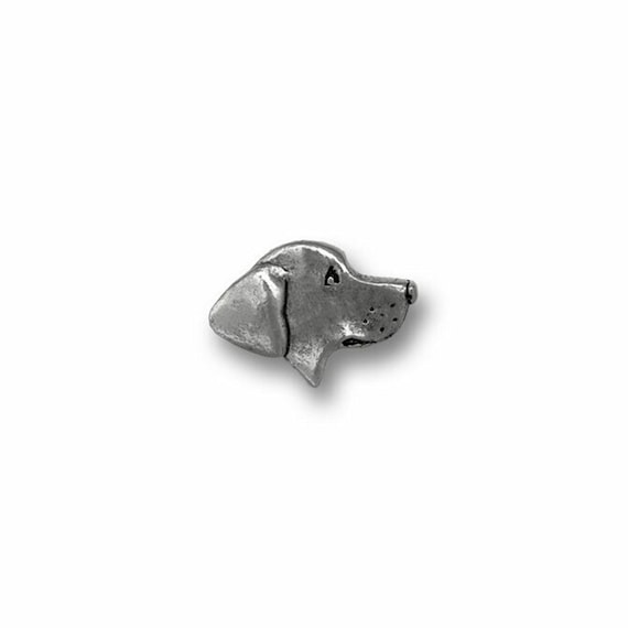 Pewter Labrador Retriever Dog Brooch Pin - Animal Theme, Silver Tone, Modern