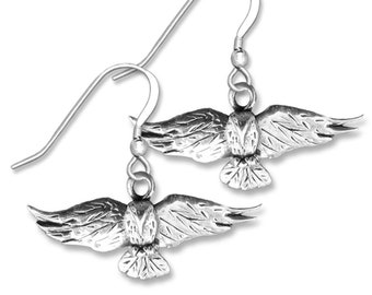 Raven Earrings in Sterling Silver