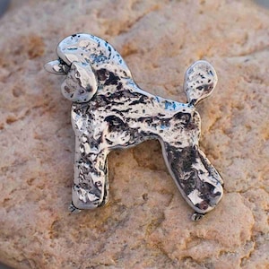 Sterling Silver Poodle Pin and Pendant Combination