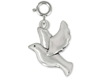Dove Charm for Charm Bracelet in Sterling Silver