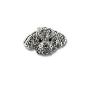 Pewter Bichon Frise lapel pin Bichon brooch Dog lover jewelry