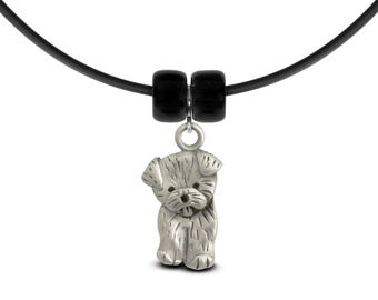 Pewter Yorkie Necklace
