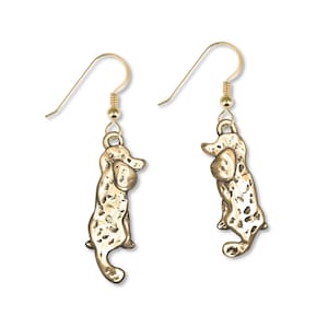 Poodle Body Earrings 14K Solid Gold