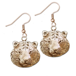 Bronze Tiger Earrings