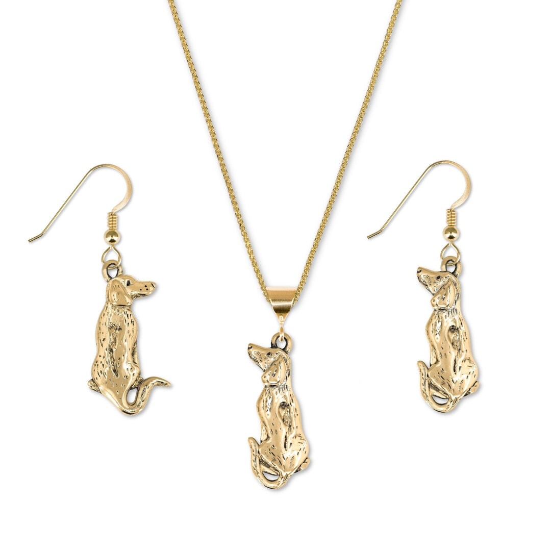 Rhodesian Ridgeback Jewelry Set in 14K Gold - Etsy