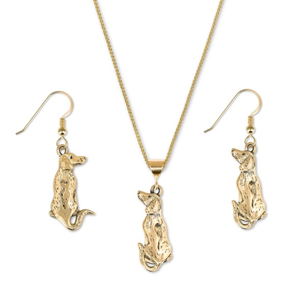 Rhodesian Ridgeback Schmuckset aus 14K Gold