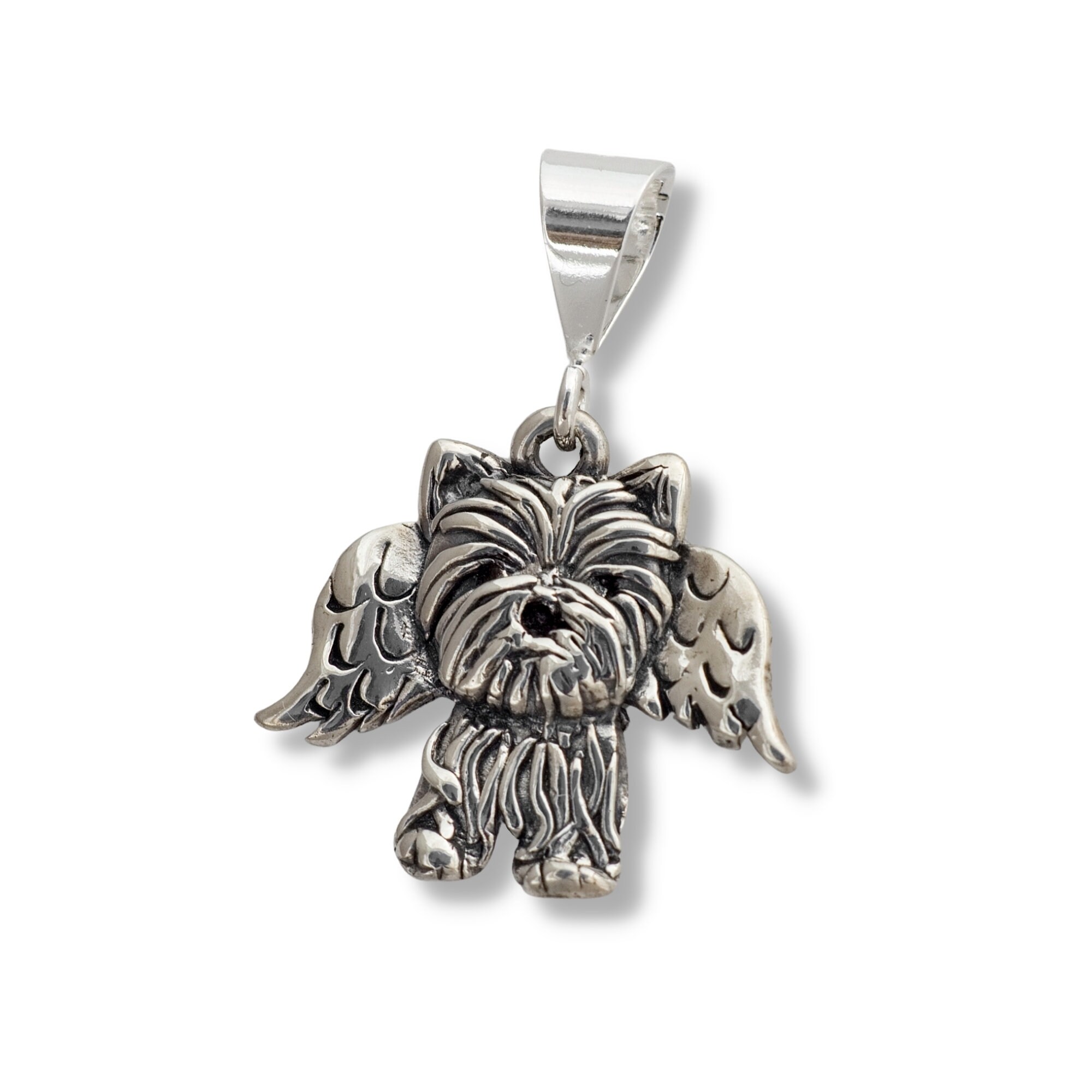 Sterling Silver On Box Chain Dog Lovers!! Yorkie or Schnauzer Lover this Pendant is for YOU
