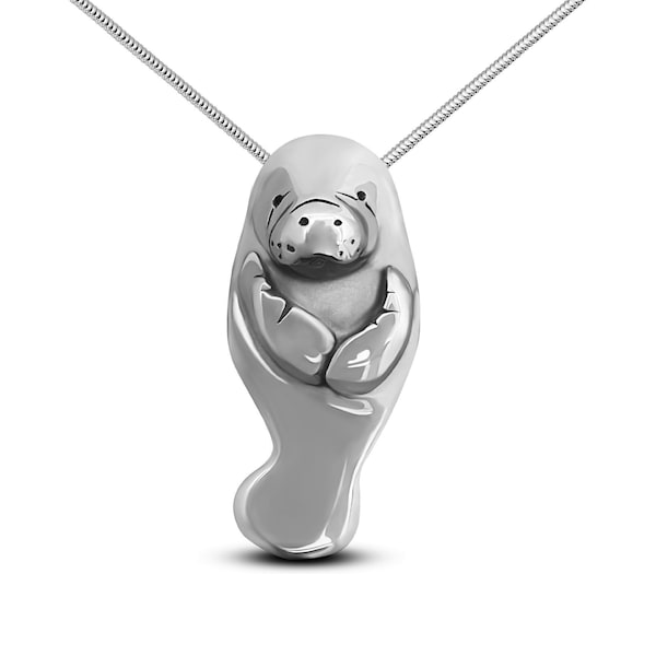 Sterling Silver Manatee Pendant