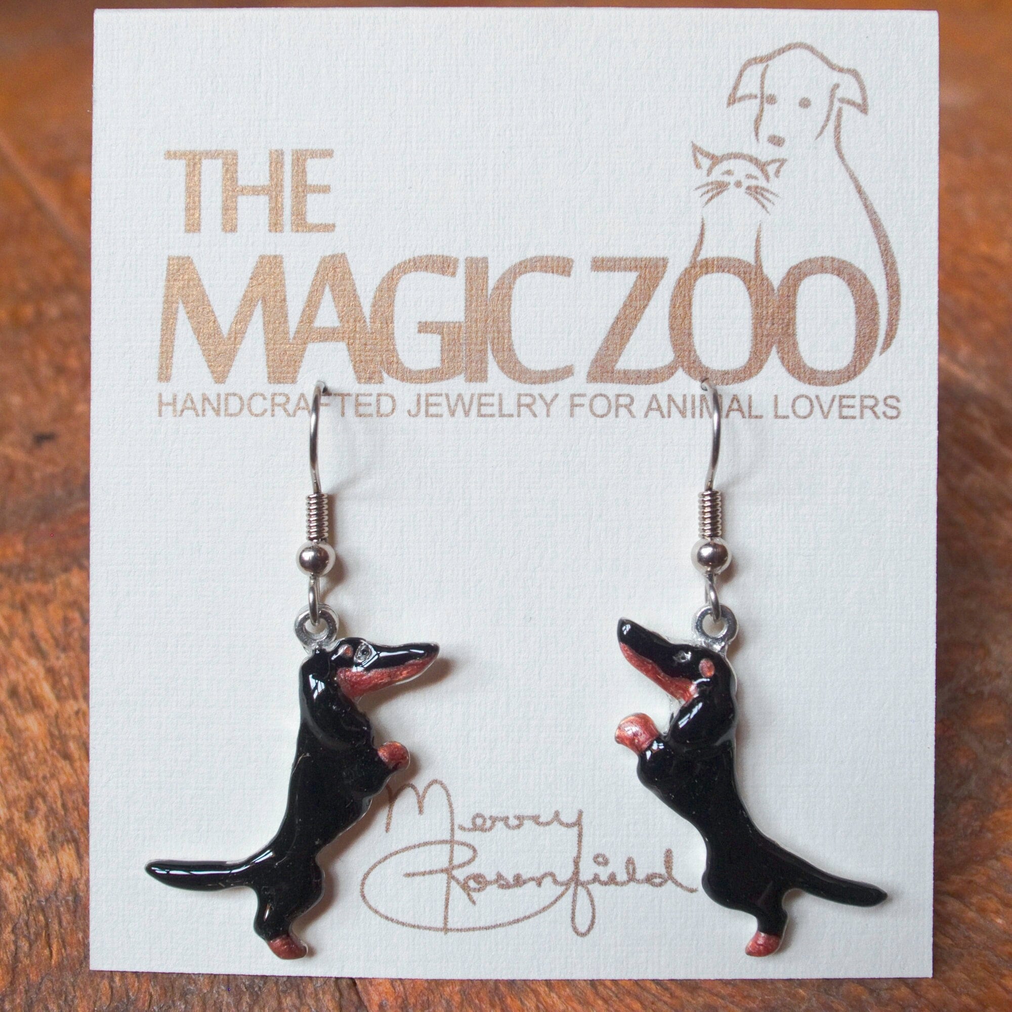 YFN Pendientes de Plata de Ley, Aretes de Aro de Perro Salchicha para Mujeres y Niñas, Regalos para Amantes de los Perros