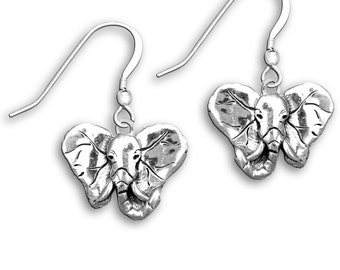 Elephant Earrings Sterling Silver