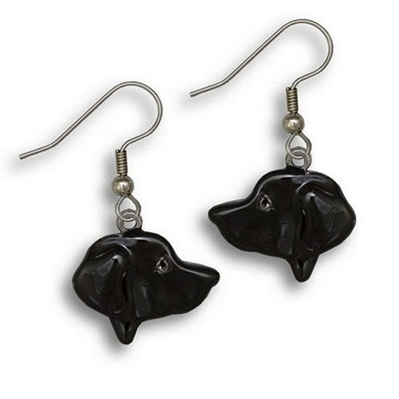 black lab earrings
