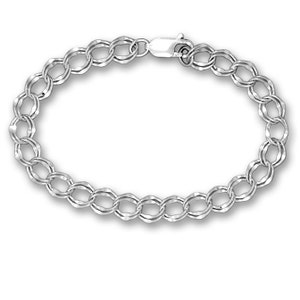 Sterling Silver Small 7 Inch Charm Bracelet 8 Inch Medium Charm Bracelet