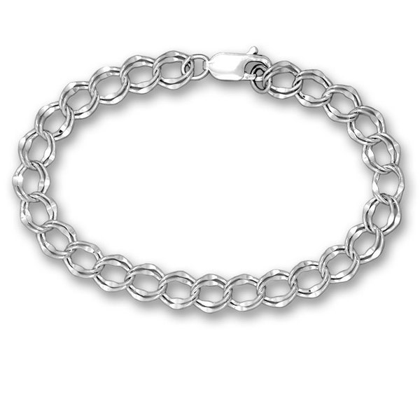 7 Inch Sterling Silver Charm Bracelet