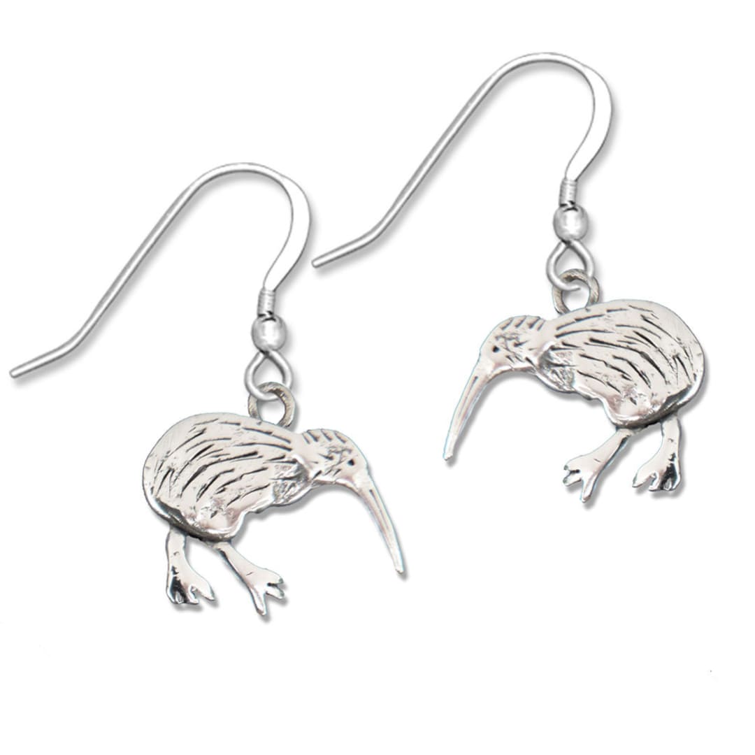 Sterling Silver Kiwi Bird Earrings Etsy