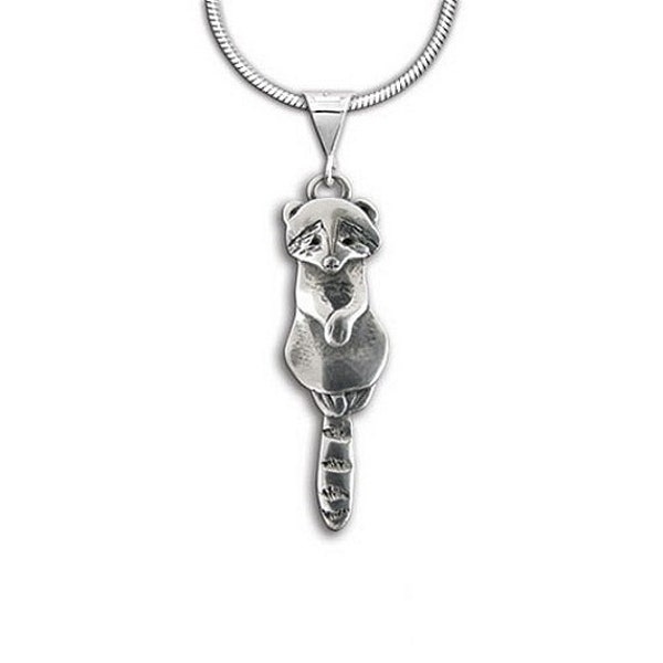 Raccoon charm Wildlife jewelry Raccoon pendant Raccoon necklace