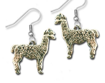 Pewter Alpaca Earrings