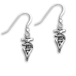 Boucles d&#39;oreilles Vet Tech Petites Argent Sterling