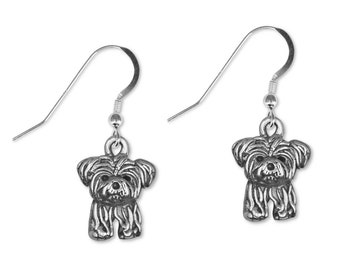 Shorkie Earrings Sterling Silver