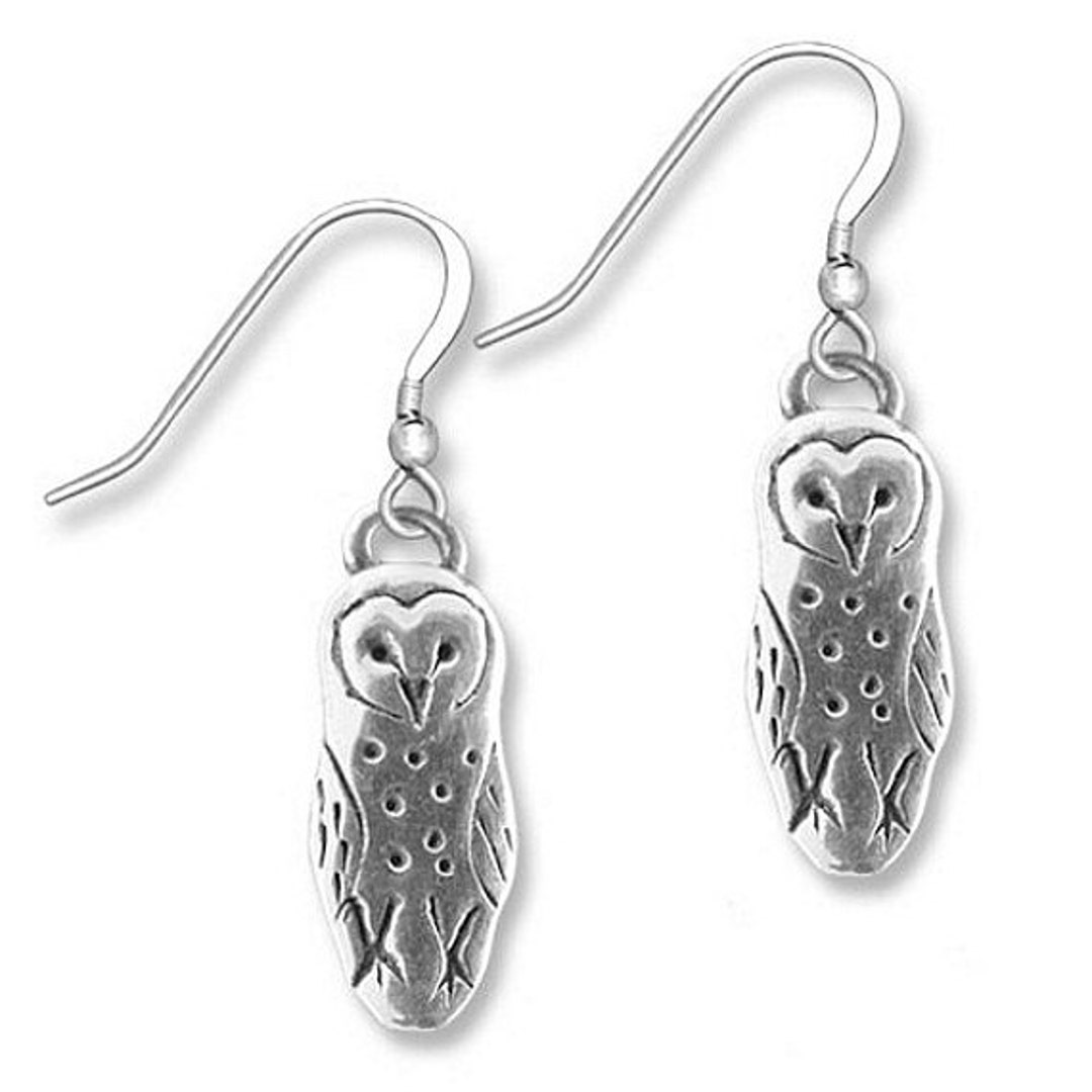 Barn Owl Earrings in Sterling Silver Etsy