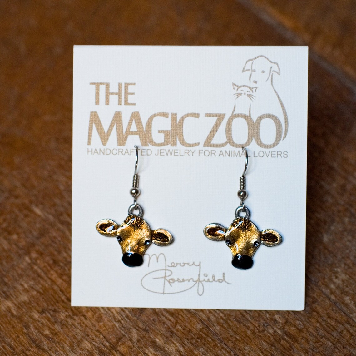 Jersey cow earrings Cow jewelry Cow gifts Etsy