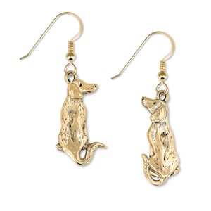 Rhodesian Ridgeback Earrings in 14K Gold