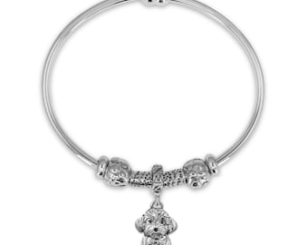 Havanese European style Dog Bracelet in Sterling Silver
